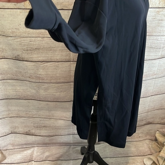 MaxMara Leisure Falla Tunic Top Long Sleeve V-neck Side Slits Black Size Medium - Picture 5 of 12